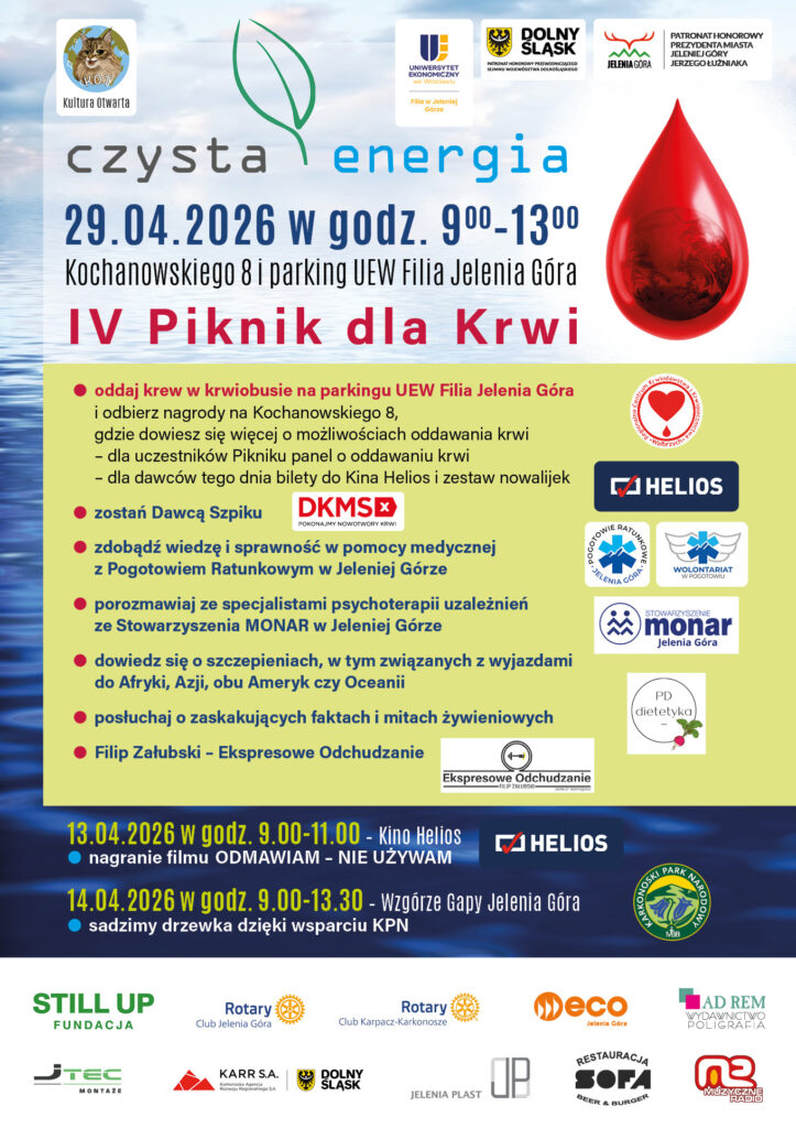 plakat czysta energia IV Pikniku dla Krwi